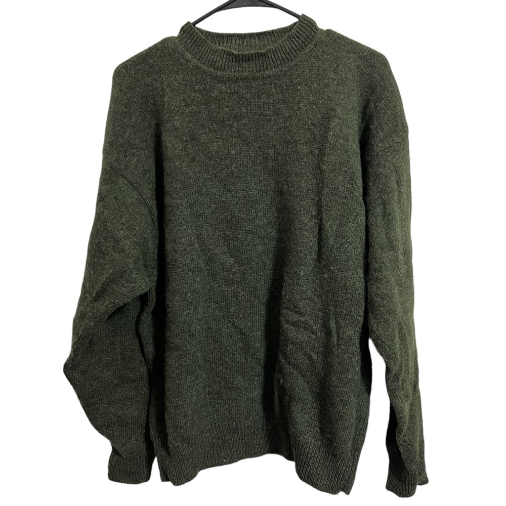 Vintage Men's Crewneck Sweater in Olive Green